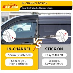 Visor Rain Guards Compatible with 2022-2025 2026 Ford Maverick Front and Rear