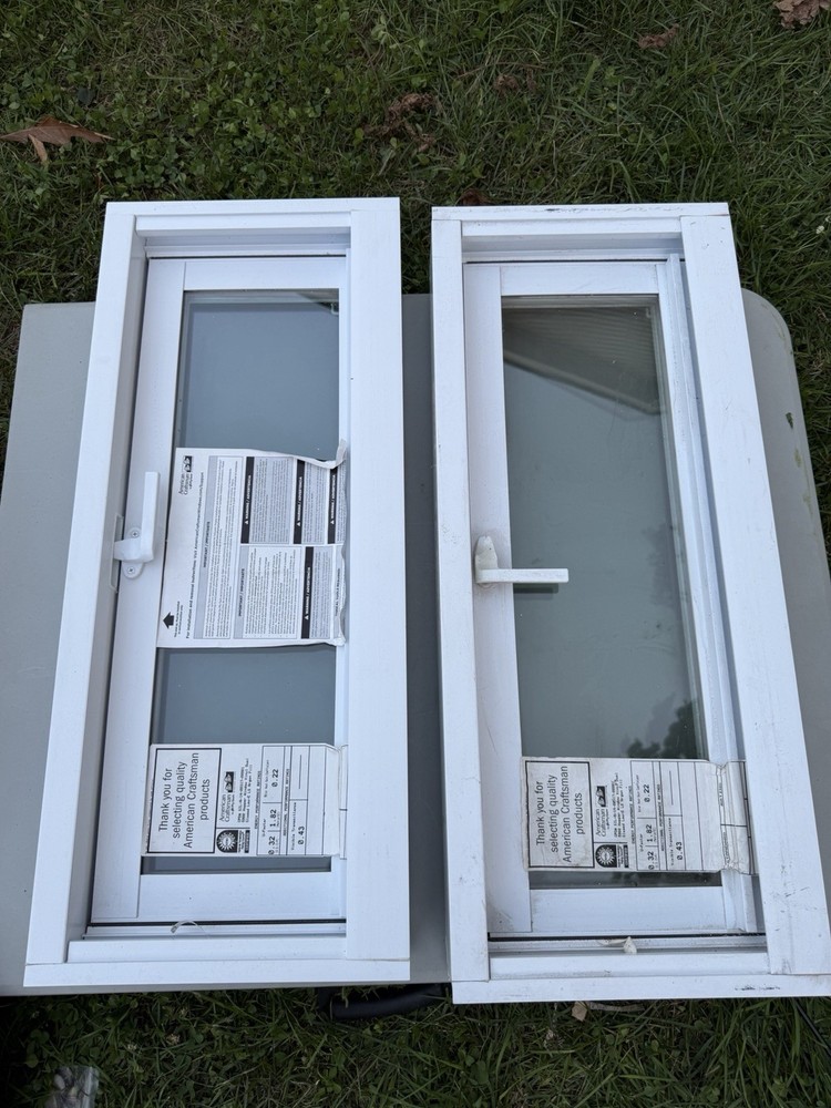 American Craftsman 70 Series 30 1/2 x 31 White Vinyl Sliding Window w/ Screen