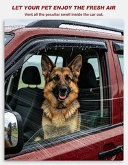 Window Rain Guards Fit for 2009-2014 Ford F150 SuperCrew Cab, Outside-Mount E…