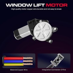 Front Driver Side Power Window Regulator with Motor (2 Pins) Fit for 2003-2014 F