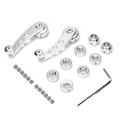 Car Window Handle Winder Riser, Silver 3in CNC Aluminum Alloy Window Crank