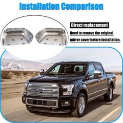 AUCERAMIC Chrome Plated Mirror Covers Caps Fit for Ford Super Duty 2017-2025 …