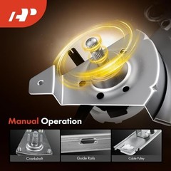 Manual Window Regulator Compatible with Kia Rio 2001-2005 Front Driver (LH)