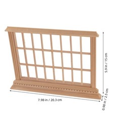 Durable Wooden Mini Window Frame for Dollhouse Interior Accessories and Crafting