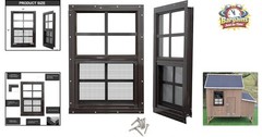 Elegant 2-Pack 12×18 Shed Windows with Tempered Glass & Aluminum Frame