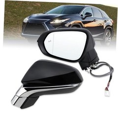 Left Driver Side Mirror Compatible With 2016-2022 L-15Pins 2016-2022 Black