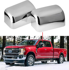 Super Duty Chrome Plated Mirror Covers Ultra Durable Top Half for 2008-2016 Ford