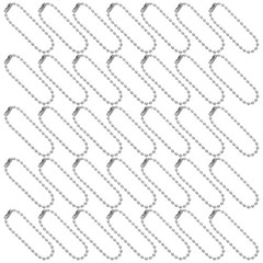50Pcs Versatile DIY Iron Bead Chains for Keychains and Jewelry Light Grey