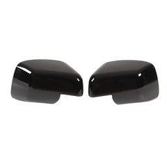 1 Pair Glossy Black Door Rear View Mirror Cover Cap Improve Appearance For HJRA