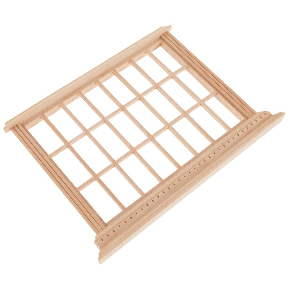 Durable Wooden Mini Window Frame for Dollhouse Interior Accessories and Crafting