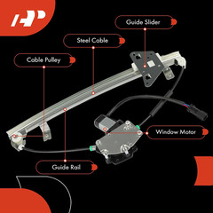 Rear Left Window Regulator with Motor Compatible with Dodge Dakota 2000-2004 Pic