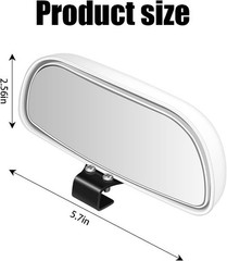 Blind Spot Mirror for Car, HD Glass Adjustable Convex Rear View M Style: White
