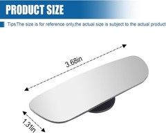 Rectangular Car Blind Spot Mirror, Adjustable Frameless HD C Size: Rectangular