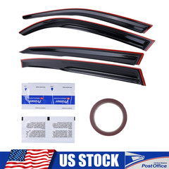 Tape on Side Window Shade Vent Guard Black Full Set For Acura Integra 2023-2025
