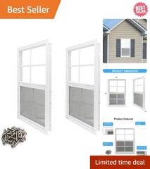 Heavy Duty Flush Mount Shed Windows 12×18 with Tempered Glass – Easy Install