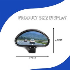 2 PCS Car Blind Spot Mirror, HD Glass Side Rear View Mirrors, Adjustable Angle F