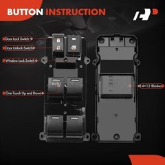 Front Left Driver Side Power Window Switch | Compatible with Honda CR-V CRV