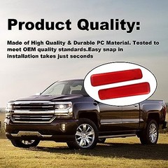 1 Pair Rear Left Driver and Right Passenger Side Door Red Reflector Panel