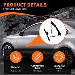 740-966 Front Driver Side Power Window Regulator Compatible with Jetta Left
