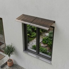 2pcs Window&Door Awnings Canopy Rain/Snow Protection Awnings for Outside Patio