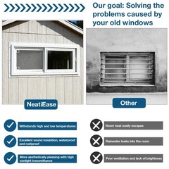 NeatiEase 24″x12″ Basement Window White