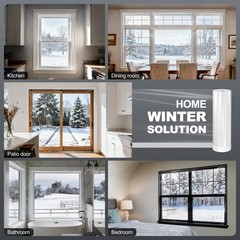 Window Insulation Kit, 63In x 33 Ft Window Plastic for Winterizing, Double-Si…