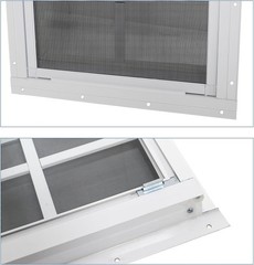 Upgraded Shed Windows 30″x36″ 2 Pack Tempered Glass Stainless Steel Screen White