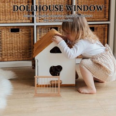 Mini Wood Window Frame for Dollhouse 112 Scale Durable Wooden Miniature Decor