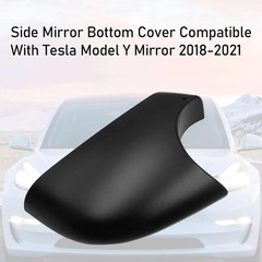 Compatible with Model Y Mirror Lower Cover 2018-2025, Left Side Black Model Y