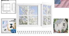 Versatile 12″x12″ Weather Resistant Shed Windows – 2 Pack with Aluminum Frames