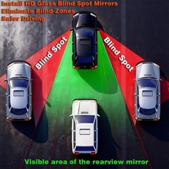 4 Pack HD Frameless Convex Mirrors for Wide Angle Side View Blind Spot Coverage