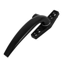 Aluminum Alloy Casement Window Locking Handle Grip Right Hand Black 2pcs