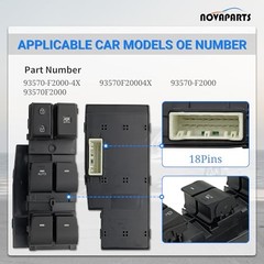 Front Left Driver Side Master Power Window Switch Auto Down Up 93570F20004X