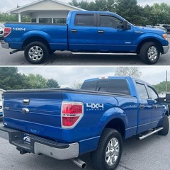 in-Channel Window Deflectors for Ford F-150 2009-2014 SuperCrew Cab, Dark Smo…
