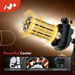 Electric Power Window Regulator with Motor Compatible Rear Driver Side (LH)
