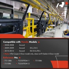 Power Window Regulator with Motor Front Driver Side Compatible with Honda