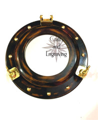 Handmade Wooden Porthole-Window Round Mirror Nautical Wall Decor