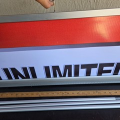 Retractable Roll Up Banner Stand Silver Aluminum Base Pole 75×33