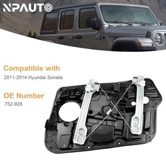 Power Window Regulator Without Motor with Panel Replacement Front Driver Side