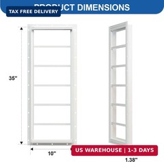 NeatiEase 2 Pack Shed Windows 10″x35″, Transom Window Fixed Design with Tempered