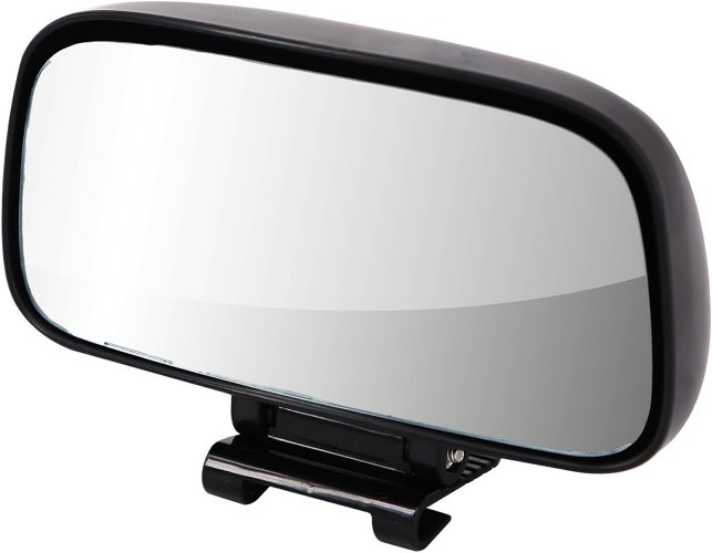 Add On Blind Spot Mirror, Convex Rear View Wide Angle Rectangle Framed HD Glass