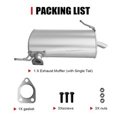 Rear Exhaust Muffler Compatible With 2014-2018 Mitsubishi Outlander 2.4L Muffler