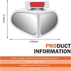 2 PCS Blind Spot Mirror, Double-Sided Wide Angle 360 Degree Adjustable Rearview