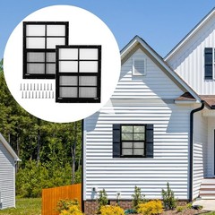 2 Pack Shed Windows 14” x 21” Household Windows W/ Tempered Glass & Fiberglass
