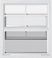 2-Pack White Aluminum Shed & Playhouse Windows with Tempered Glass