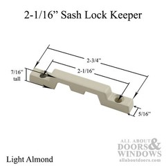 2-1/16″ Deco Sash Lock Keeper in Light Almond