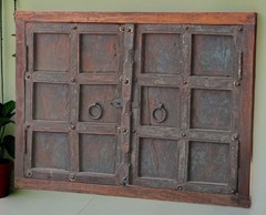 Antique Wooden Large Size Wall Décor Window Panel Frame Original Old Fine Craft