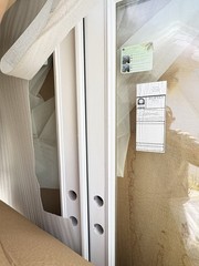 JELD-WEN White Fiberglass Full Lite Low-E Double-Pane Window 78.4×35.1