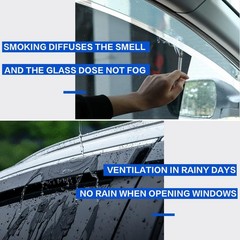 Window Rain Guards for 2009-2014 Ford F150 SuperCrew Cab, Window Vent Wind De…