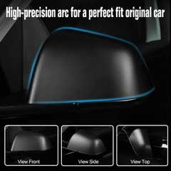 Kasato Model 3 Side Mirror Cover, Mirror Cap 2 PCS Matt Black Rearview Mirro …